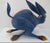 Blue Alebrije Carved Wood Running Rabbit Oaxaca Mexico Folk Art Figurine Sculpture For Sale - Image 8 of 11