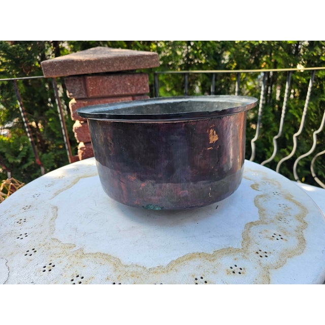 Pre-war copper bowl, pot, jug, dimensions: height 20 cm, diameter 36 cm.