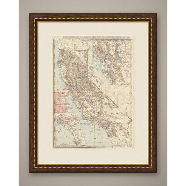 This is Rand McNally's antique map of California from the 1899 indexed atlas, a double-page spread covering the entire...