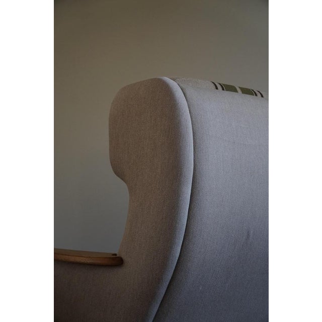 Gold Set of Modern Danish Highback Lounge Chairs in style of Henning Kjærnulf, 1960s For Sale - Image 8 of 18
