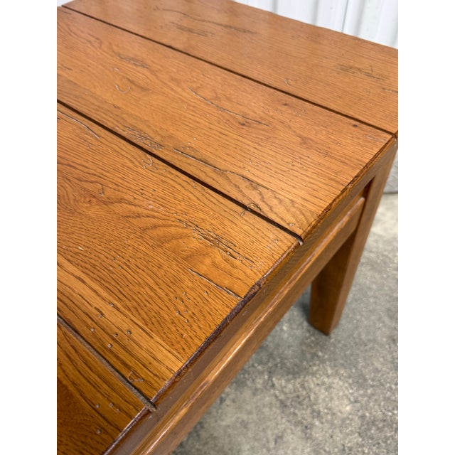 Brown Broyhill Attic Heirloom Rustic Oak Farmhouse End Tables - A Pair For Sale - Image 8 of 12