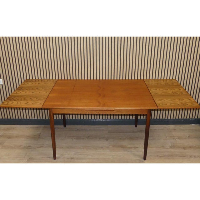 Mid-Century Teak Extendable Dining Table with Tapered Legs, 1960s For Sale - Image 16 of 16