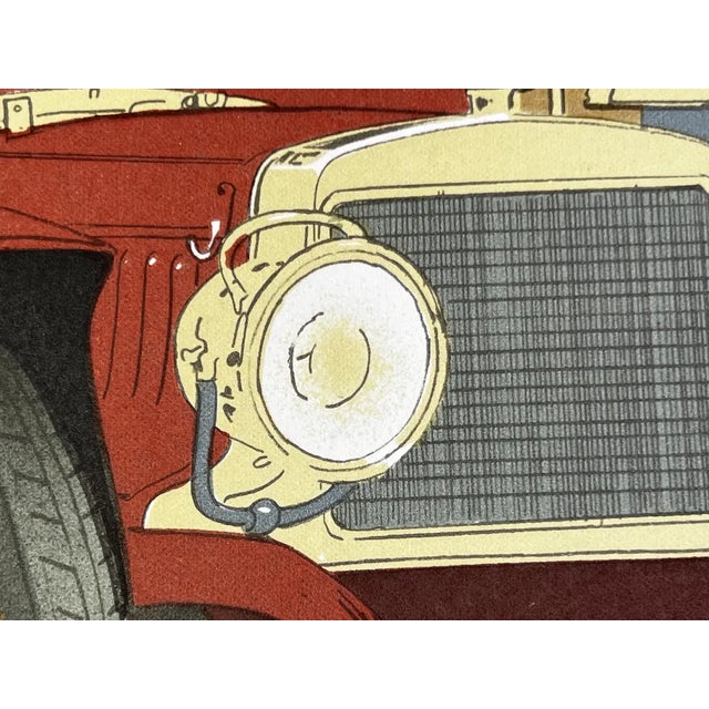 1970s Denis Paul Noyer, Classic Car in Front of Maison Laperouse, 1979, Lithograph For Sale - Image 5 of 6