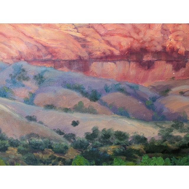 Nancy Paris Pruden "Red Rock Plateau" Contemporary Naturalistic Mountain Landscape Nature Painting, 2020s For Sale - Image 11 of 11