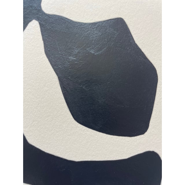 Contemporary 2026 "Richiesta" Abstract Botanical Painting on Paper by Artist r.k. Red For Sale - Image 3 of 4