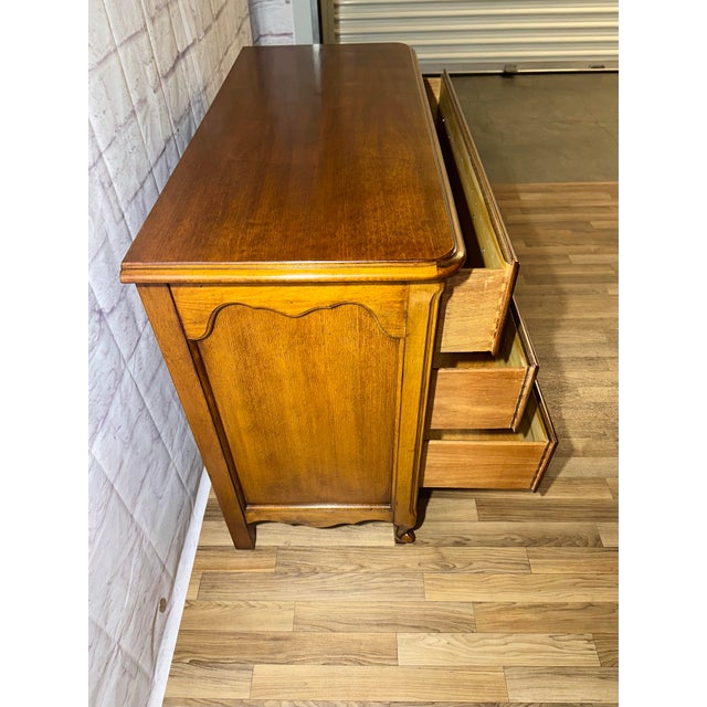 Wood Henry Link Vintage Louis XV French Oak Dresser For Sale - Image 7 of 10