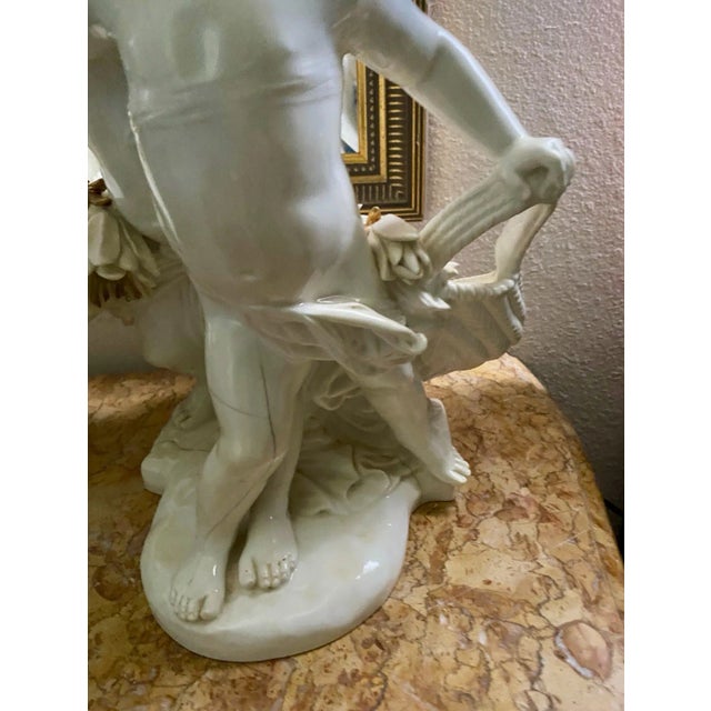 French Early 19th Century Antique Sevres Vieux Paris Putti Statue For Sale - Image 3 of 10
