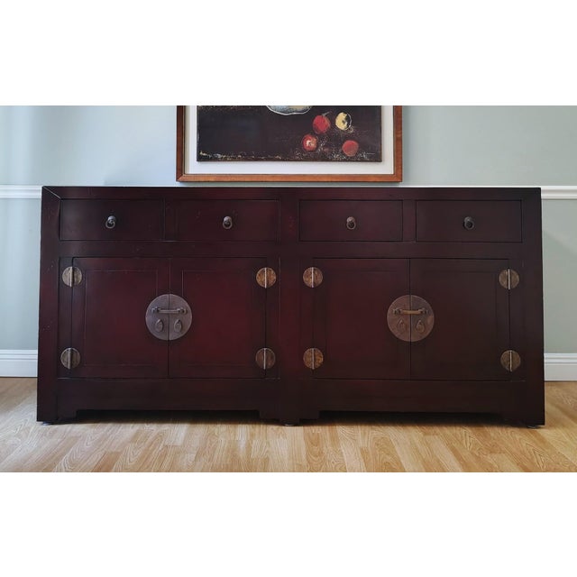 This gorgeous buffet is made by Henredon from the Acquisitions Collection and a rare find. It is in the style of Ming...