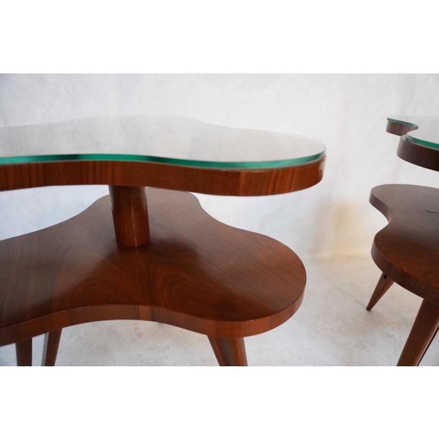 Pair of Mid-Century Three Leaf Clover / Cloud Side Tables For Sale - Image 10 of 18