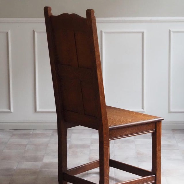 Historicist Throne Chair in Oak, 1880 For Sale - Image 6 of 6