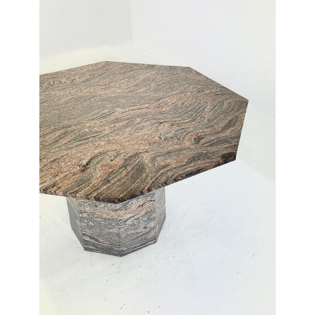 Vintage Octagonal Dining Table in Granite / Natural Stone For Sale - Image 5 of 14