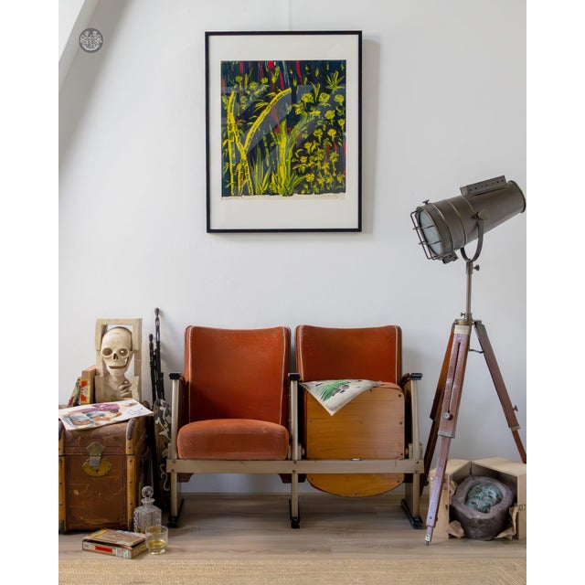 Chef de Mulu, Yellow Rose, Acrylic on Paper For Sale - Image 4 of 6