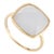 4.28 Ctw Bezel Set Chalcedony Gemstone Rings in 14k Solid Yellow Gold Size 8 For Sale