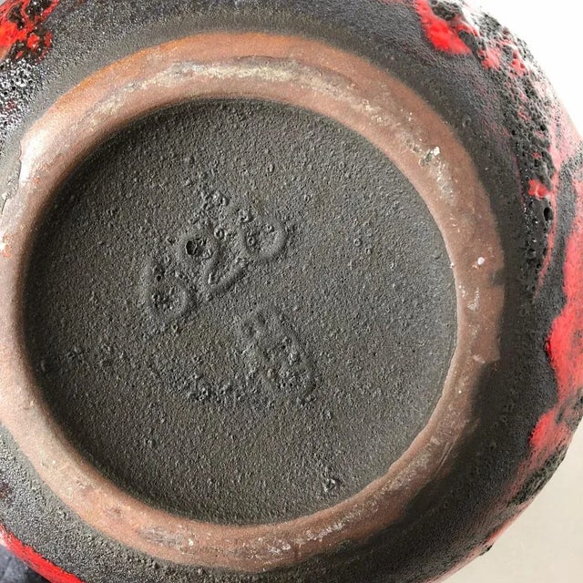Fat Lava Pottery Vase from Gräflich Ortenburg, Germany, 1960s For Sale - Image 14 of 16