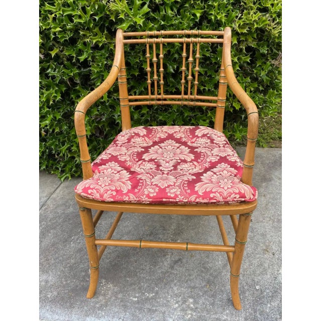 Great Set of 12 Paint Decorated 19th Century Faux Bamboo Armchairs For Sale - Image 4 of 9