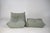 Togo Lounge Chair and Pouf in Melange Tweed Fabric by Michel Ducaroy for Ligne Roset, 1973, Set of 2 For Sale - Image 14 of 18