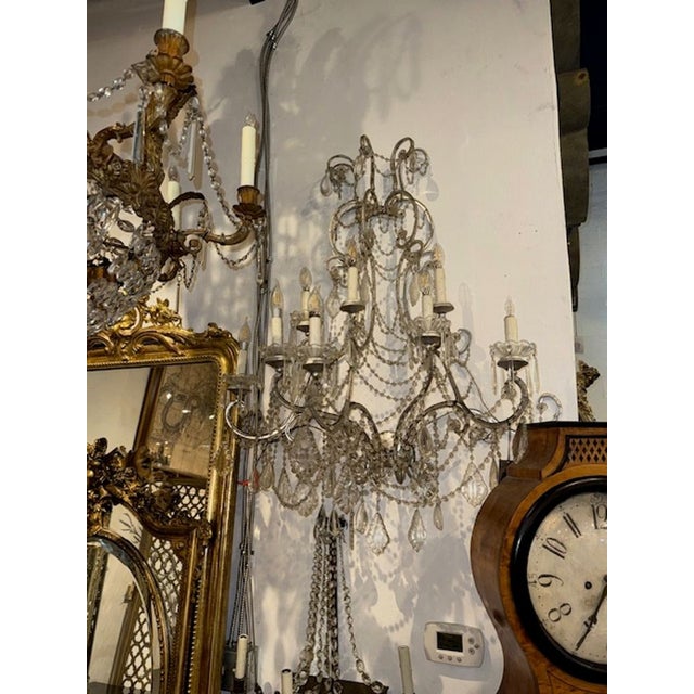 Early 20th Century Large Italian Beaded Sconces - a Pair For Sale - Image 4 of 7