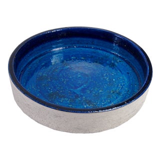 Italian Rimini Blue Ceramic Bowl by Aldo Londi for Bitossi, 1960s For Sale