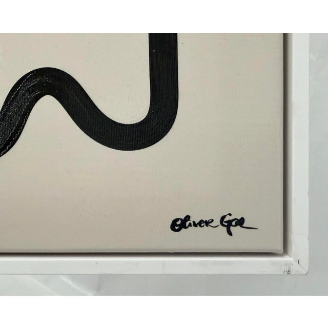 Oliver Gal Abstract Line Art Painting Framed Acrylic Canvas Miami Pop Art For Sale - Image 13 of 18