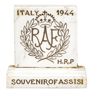 Fascinating Royal Air Force Raf World War II Antique Marble Desk Pen Stand