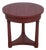 Round Red Painted Primitive Side Table For Sale