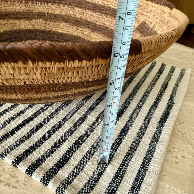 Antique Vintage Large 17” Native American Pima Tray Bowl Basket Tight Weave Nice For Sale - Image 9 of 12
