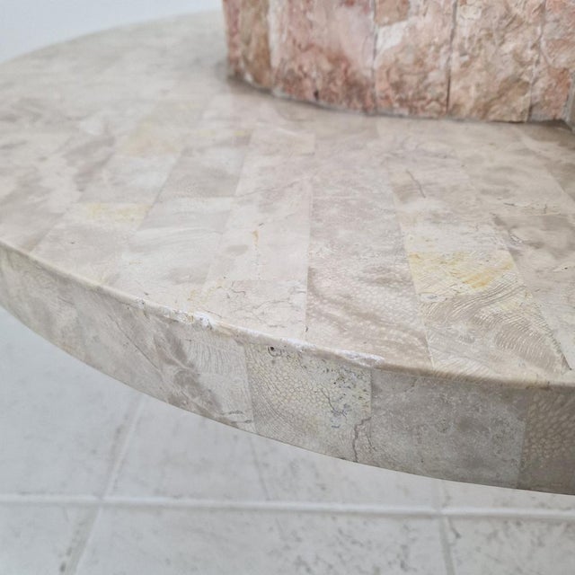 Round Fossil Stone Coffee Table from Magnussen Ponte, 1980s For Sale - Image 10 of 16