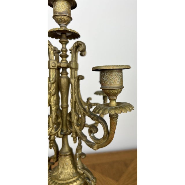 Vintage French Style Candleholders, Set of 2 For Sale - Image 6 of 14