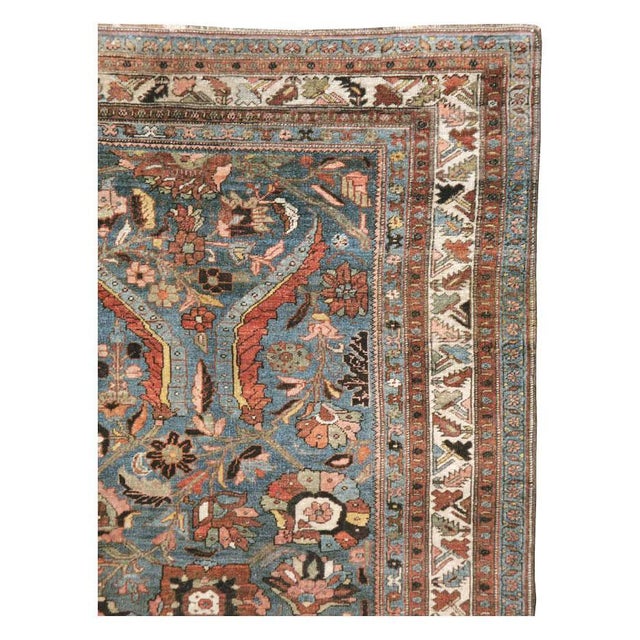 Rustic Galerie Shabab Collection Early 20th Century Handmade Persian Bidjar Small Room Size Carpet For Sale - Image 3 of 10