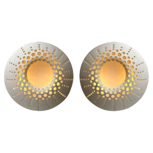 Contemporary Pair of Ceramic Sconces. Italie