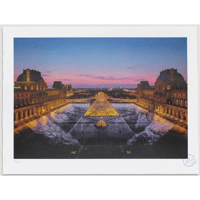 Jr jr (1983) - jr at the louvre, march 29, 2019, 7:45 p.m., 2021 lithographic printing on marinoni flat machine bfk rives...