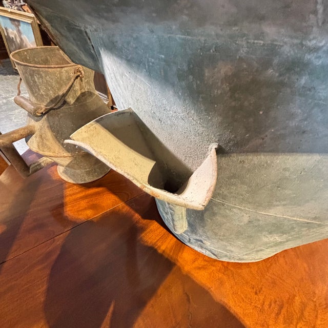 Zinc Children's Bathtub with Spout, Set of 2 For Sale - Image 11 of 18