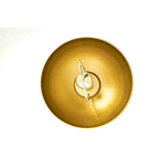 Petite Brass Dome Pendant Light by Florian Schulz, Germany For Sale - Image 4 of 8