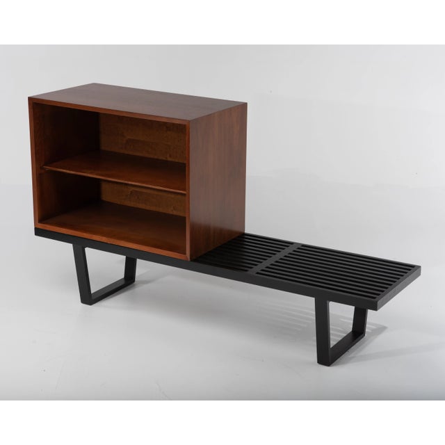 George Nelson Basic Series Cabinet on Ebonized Herman Miller Bench 1960s - a Pair For Sale - Image 13 of 13