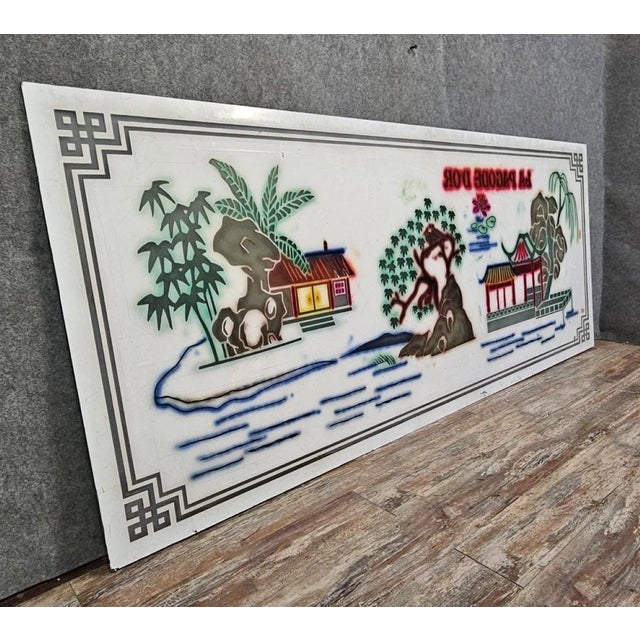 Glass Vintage Restaurant Mirror, 1970s For Sale - Image 7 of 10