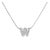 10K White Gold Diamond Accent "W" Initial Bubble Pendant Necklace For Sale