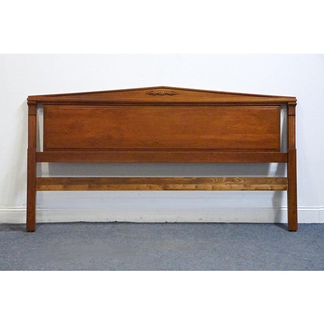 Neoclassical Davis Cabinet Co. Italian Neoclassical Style King Size Adriano Cherry Headboard in 513 Finish For Sale - Image 3 of 8