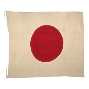 Vintage Hand-Painted Cloth Flag of Japan