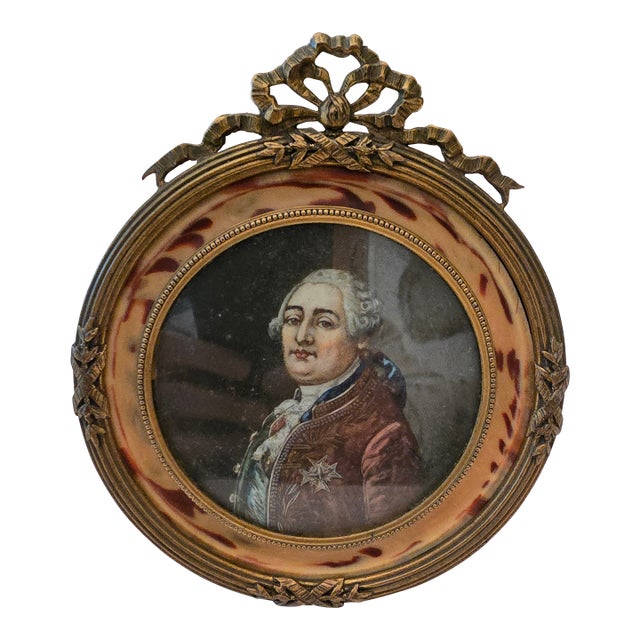 Antique French Empire Miniature Signed Painting For Sale