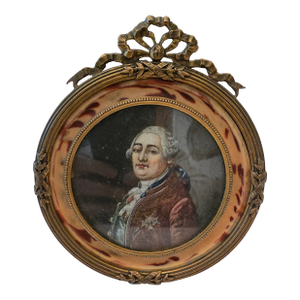 Antique French Empire Miniature Signed Painting