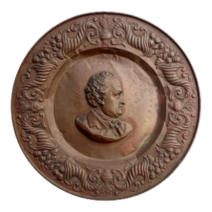 19th Century French Medallion Portrait Plaque of Johann Wolfgang Von Goethe