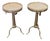 Pair of Italian Chrome Drink Tables For Sale