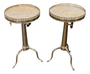 Pair of Italian Chrome Drink Tables