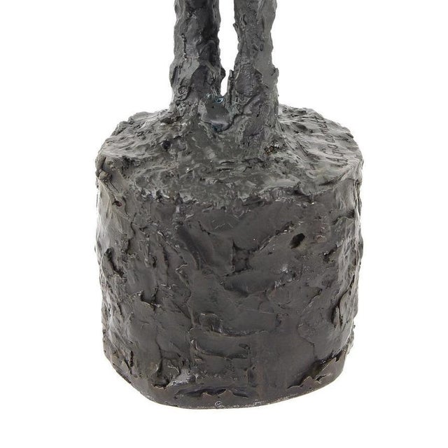 Modern Dark Patinated Falling Man Sculpture, Bronze For Sale - Image 10 of 11