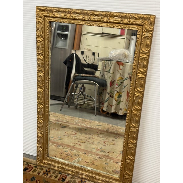 Early 21st Century Golden Gilt Wood Wall Mirror For Sale - Image 5 of 12