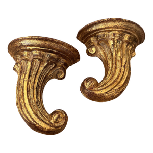 Vintage Florentia Gilded Wall Shelves