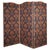 Antique Room Divider Paravent Folding Screen with Blue and Gold Fabric, 1900 For Sale - Image 11 of 11