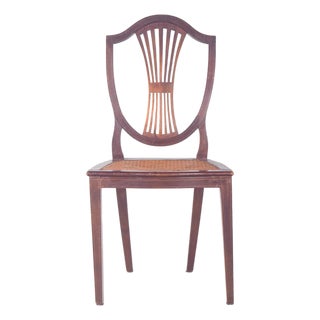 Portuguese Dining Chair with Straw Seat, 1950s For Sale