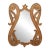 Mid 20th Century Italian Lyre-Shaped Mirror W/Star Accents For Sale