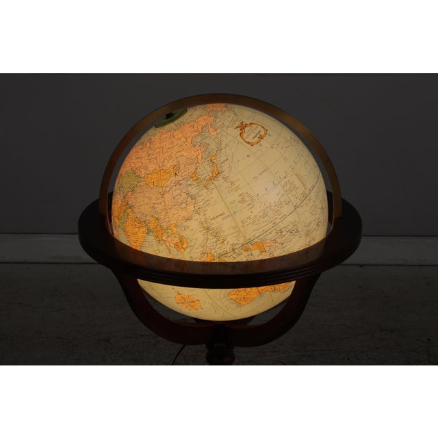 Replogle Large Lighted Globe on Cherry Stand For Sale - Image 14 of 18
